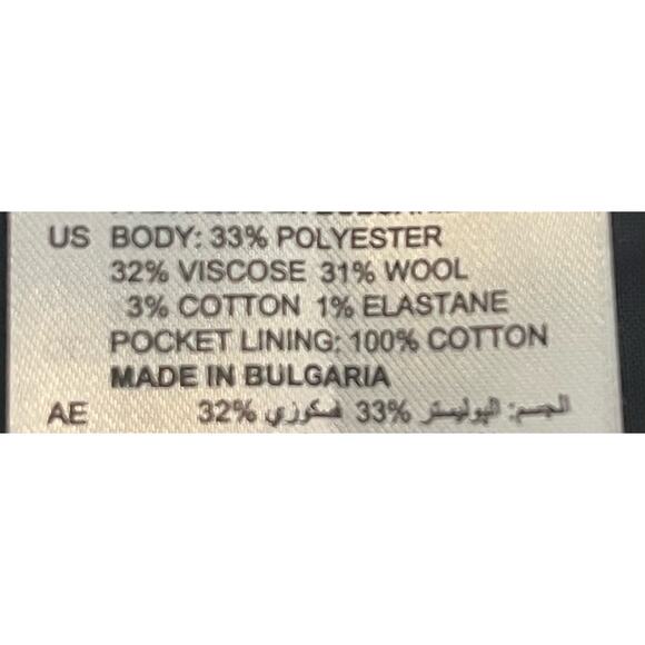 Women's Sandro Navy w Silver Metallic Stripped Threads Pants Size 40/ US 8 - Picture 10 of 11